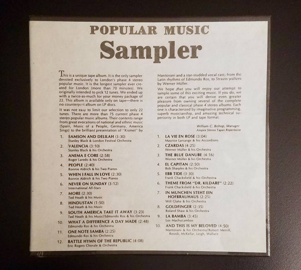 PHASE 4 POPULAR MUSIC SAMPLER 7.5 IPS 4-Track Double Play Reel Tape SEALED  海外 即決