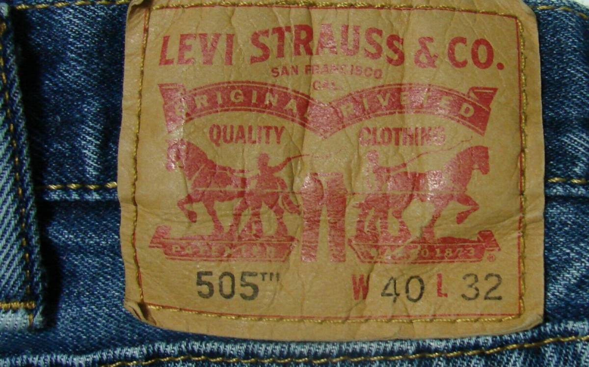 NICE Levis Red Tab 505 Regular Fit Mens 40X32 Blue100% Cotton
