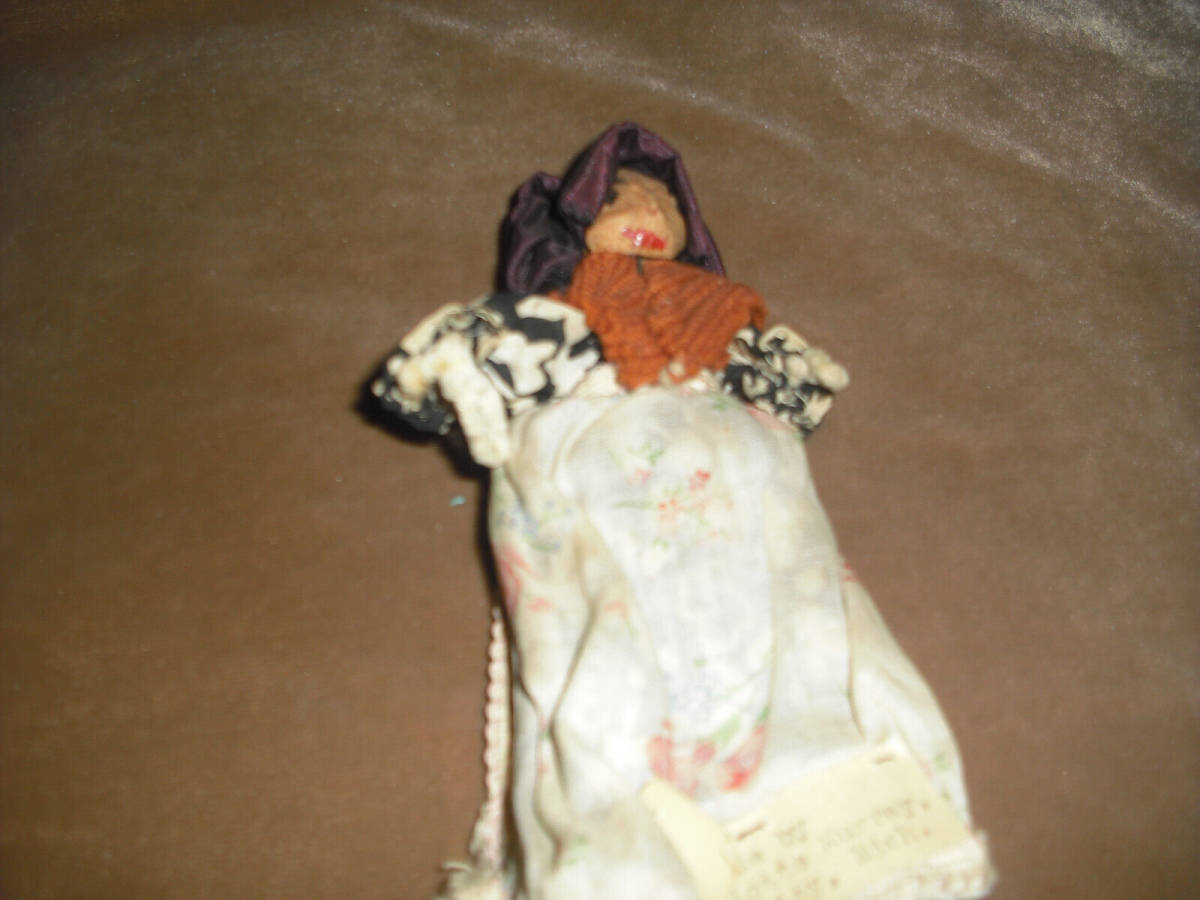 Vintage Wooden dolls, Poland, jointed, 7” tall, Nurse