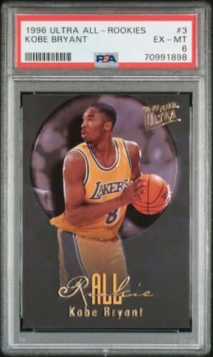 1996 Ultra All-Rookies #3 Kobe Bryant Graded PSA 6 EX-MT LA Lakers
