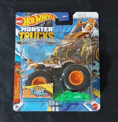 Hot Wheels Monster Trucks - Tiger Shark - Monster Trucks Live 2/8 - 2023  Mix 2 1:64 Scale