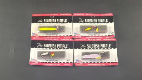 The Swedish Pimple Set of 4 Trolling Jig 1/10oz 4-Colors Bay De Noc Fishing  Lure 海外 即決