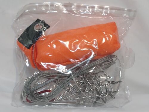 Fishing Stringer Stainless Locks/Cable/Spike Nylon Foam Float SS