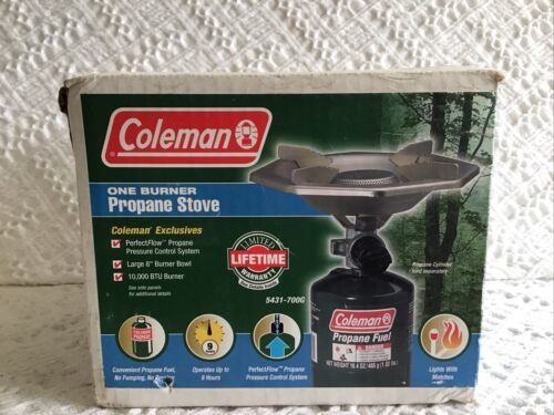 Coleman Propane Perfect Flow 8 One Burner Stove - 5431-700G Vintage 1999