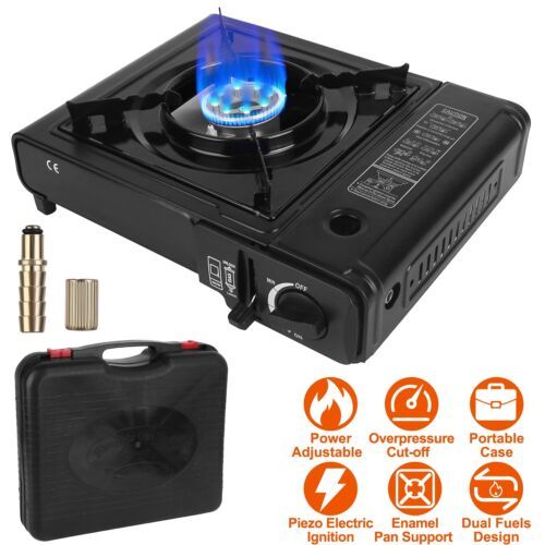 Camping Butane Burner Portable Stove Gas Grill With Windproof Fire