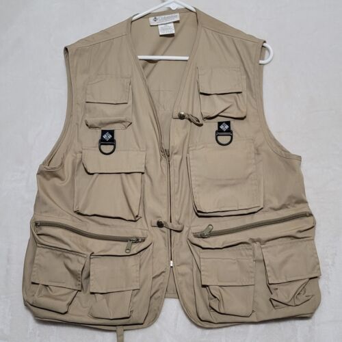 Columbia Sportswear Men´s S/M Fishing Vest Hunting Khaki Vintage 海外 即決