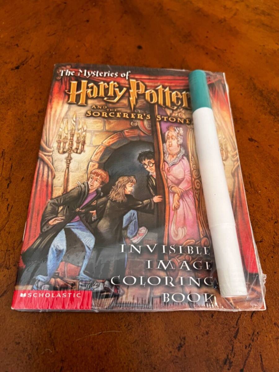 2001 Vintage Harry Potter Scholastic Invisible Magic Coloring Book Sealed  NEW 海外 即決