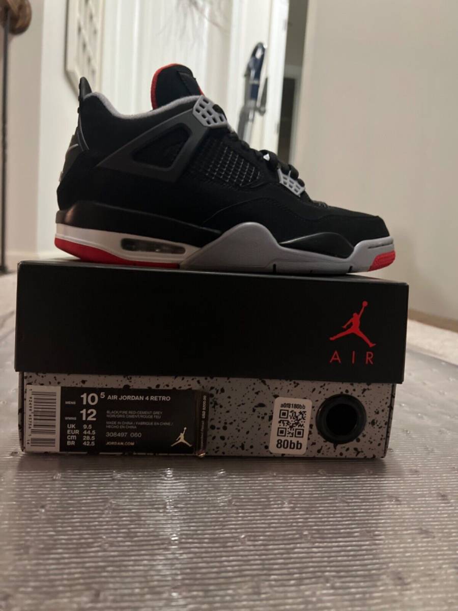 28.5cm(US10.5) - Jordan 4 Retro OG Mid Bレッド 海外 即決 - スキル