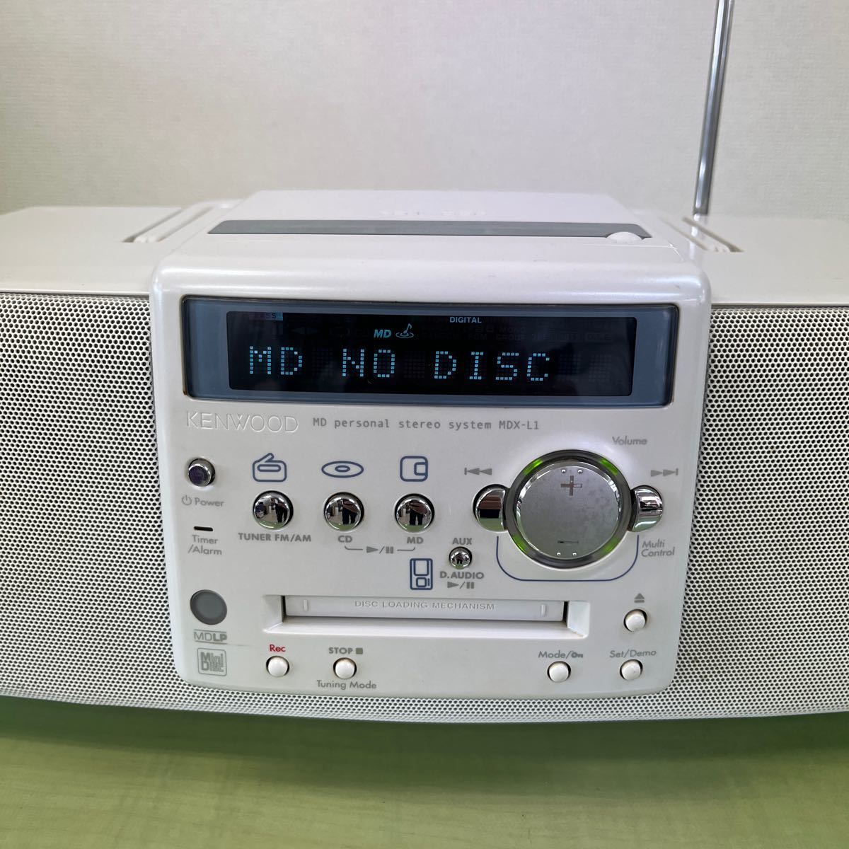 ◎KENWOOD ケンウッド CD MD パーソナル ステレオシステム MDX-L1 2009年製 通電のみ確認_画像3