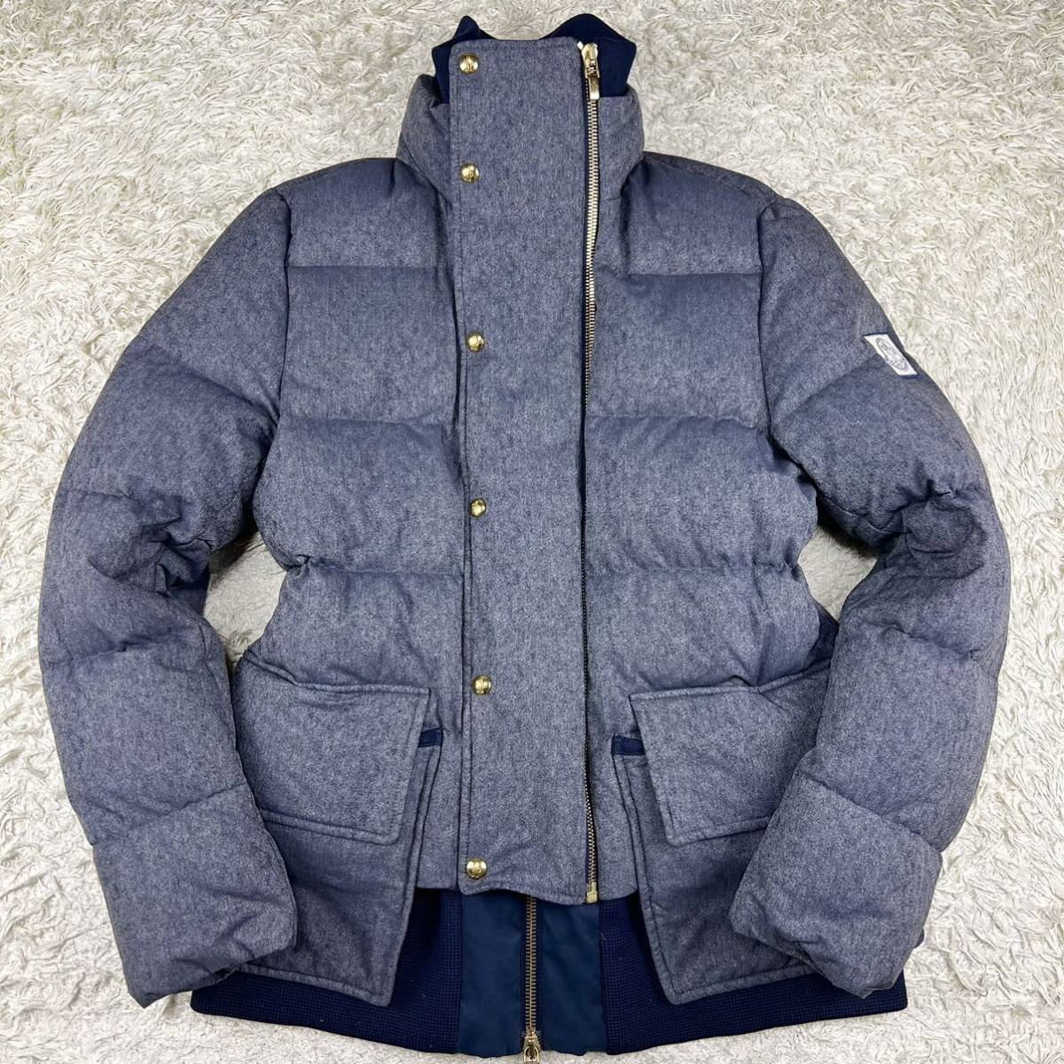 ☆極希少XL!!!モンクレール ガムブルー『世界の遺産』MONCLER GAMME BLUE ダウンジャケット 4 ニット 極暖◎ 最高級◎ 切替 グレー 秋冬_画像2