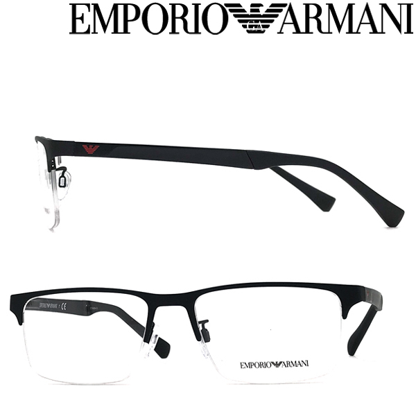 EMPORIO ARMANI エンポリオ アルマーニ ブランド マットブラック メガネフレーム 眼鏡 EA1110D-3175_画像1