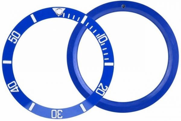 送料無料…ROLEX ロレックス サブマリーナ セラミック ベゼル 腕時計 ダイバーウォッチベゼル インサート (ブルー/ホワイト）社外品の画像5