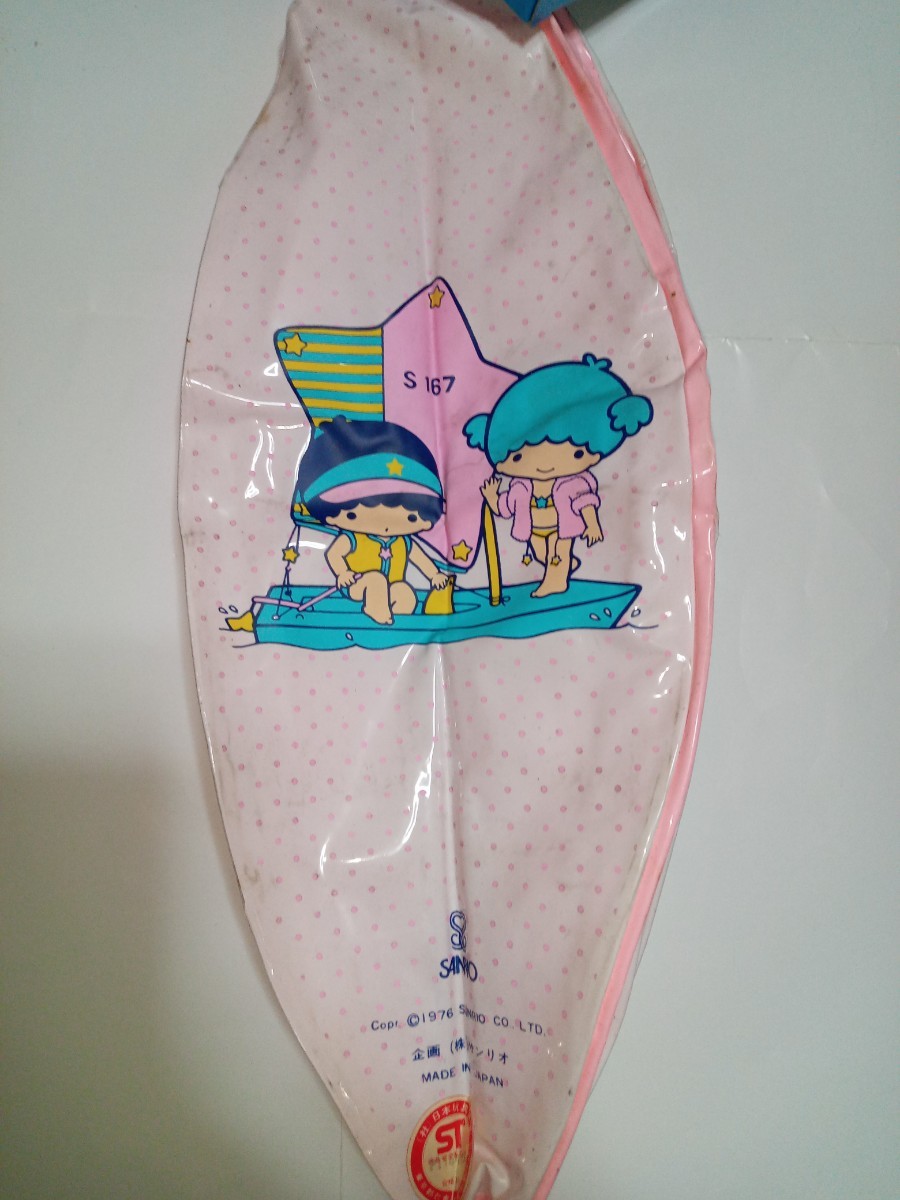 昭和レトロ！リトルツインスターズビーチボール40cm（タカラ 1976年 日本製サンリオ）玩具店展示品/女児　ビンテージ　浮き具　_画像5