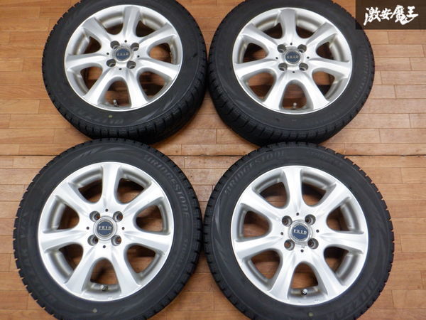 B/S ブリッツ VRX スタッドレスタイヤ 185/55R15 82S 2019年製 15インチ 5.5J +45 PCD100 4穴 4本 アクア ヴィッツ等 ★ 棚1H12_画像1