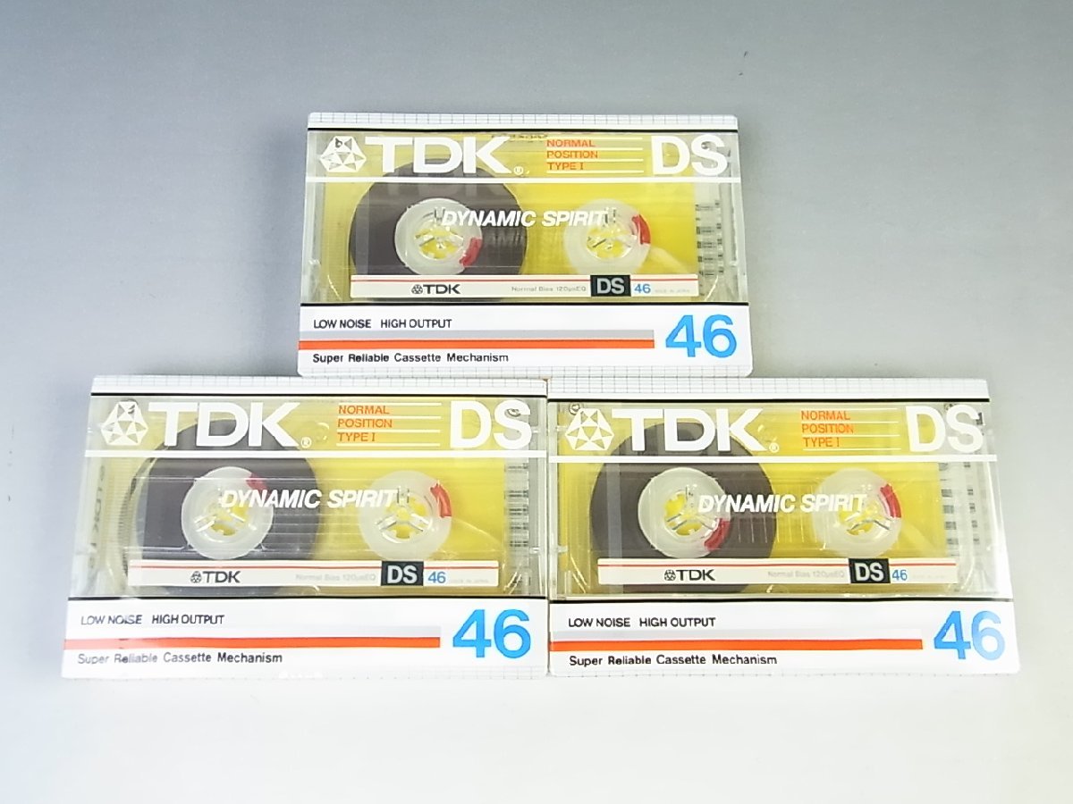 2◆未開封◆TDK◆カセットテープ ノーマルポジション タイプ I ◆3本セット◆DS46◆ベーシック◆Normal◆高精度透明ハーフ◆透明シート◆_画像2