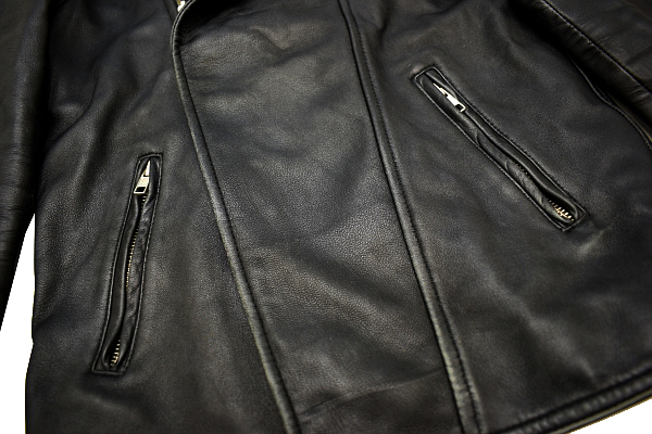 A-4402★送料無料★JTPLEATHER JTPレザー★メンズ男性 ブラック黒 上質(zhì)な本革 羊革 ラムレザー ダブル ライダースジャケット XS