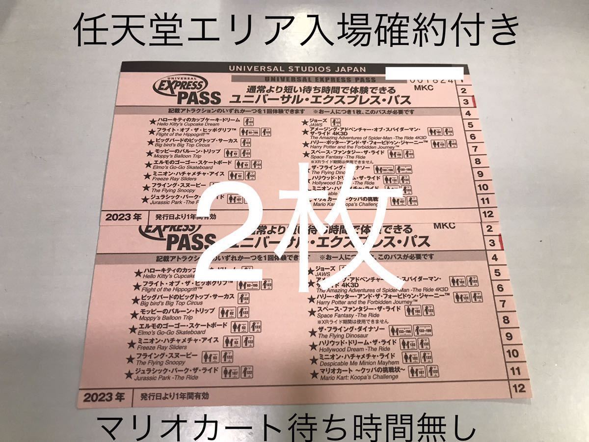 マリオ 任天堂入場確約【2枚セット】エクスプレスパス ユニバーサル