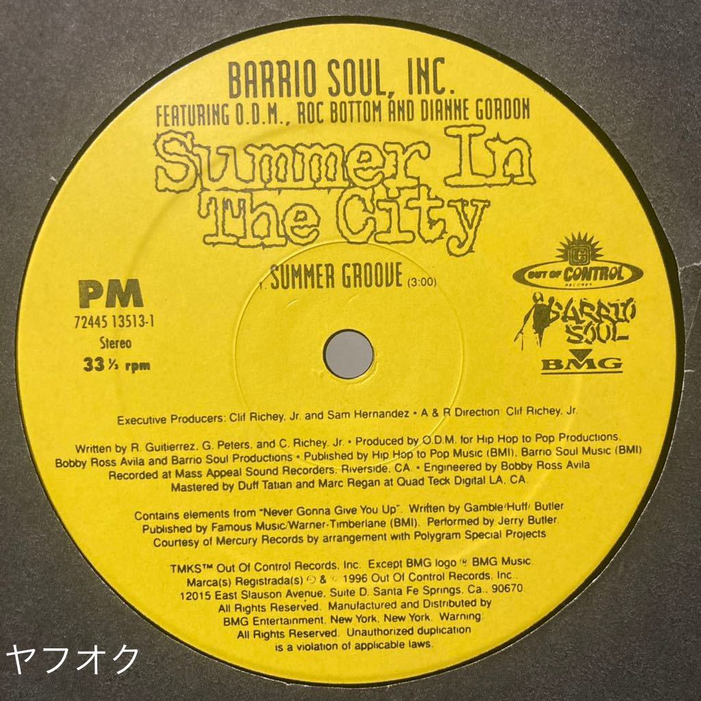 G-RAP CHICANO / Barrio Soul, Inc. - Summer In The City / Summer Groove_画像2