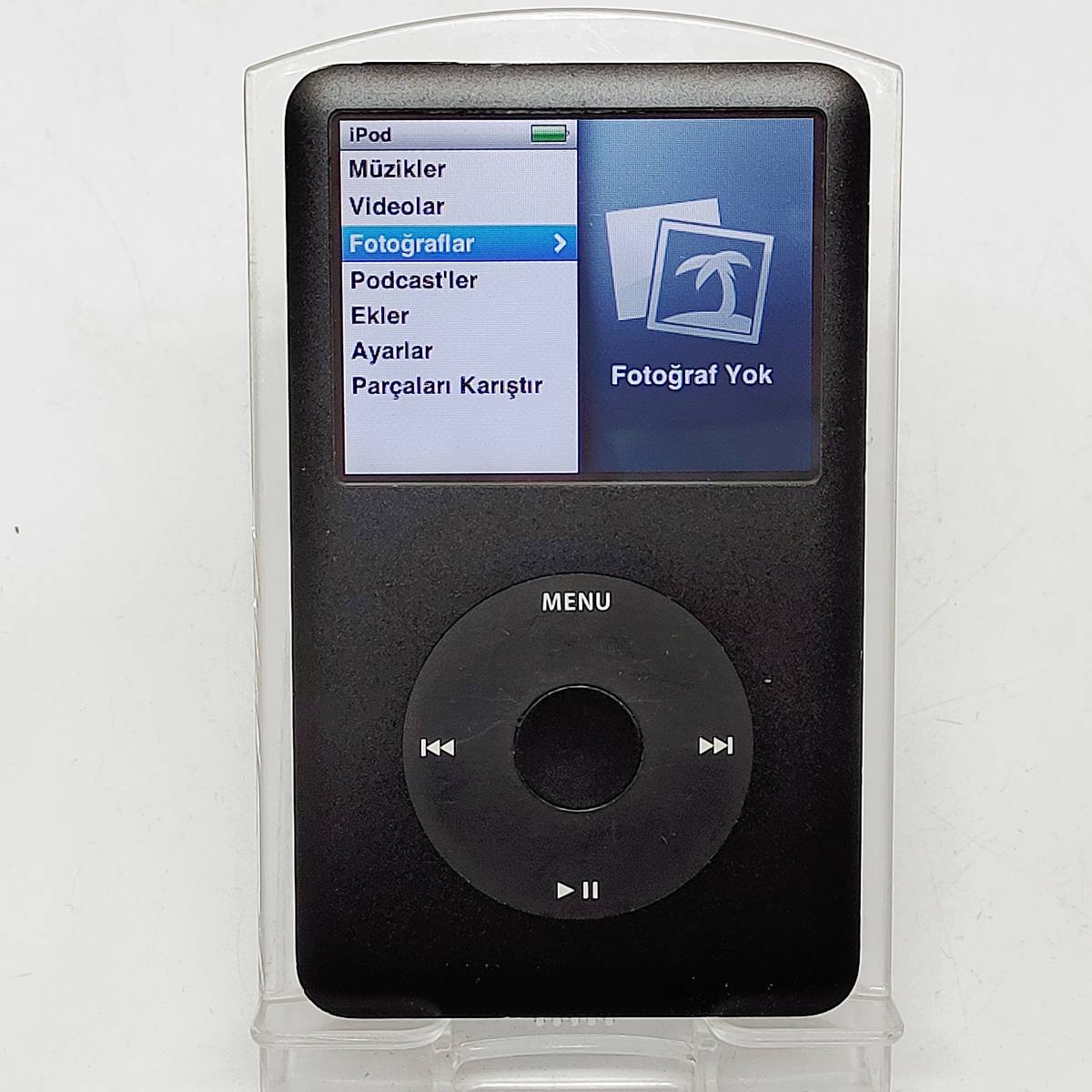 ●動作品 アップル A1238 80GB iPod Classic Apple ブラック 第6世代 アイポッドクラシック 音響機器 ポータブル N553_画像2