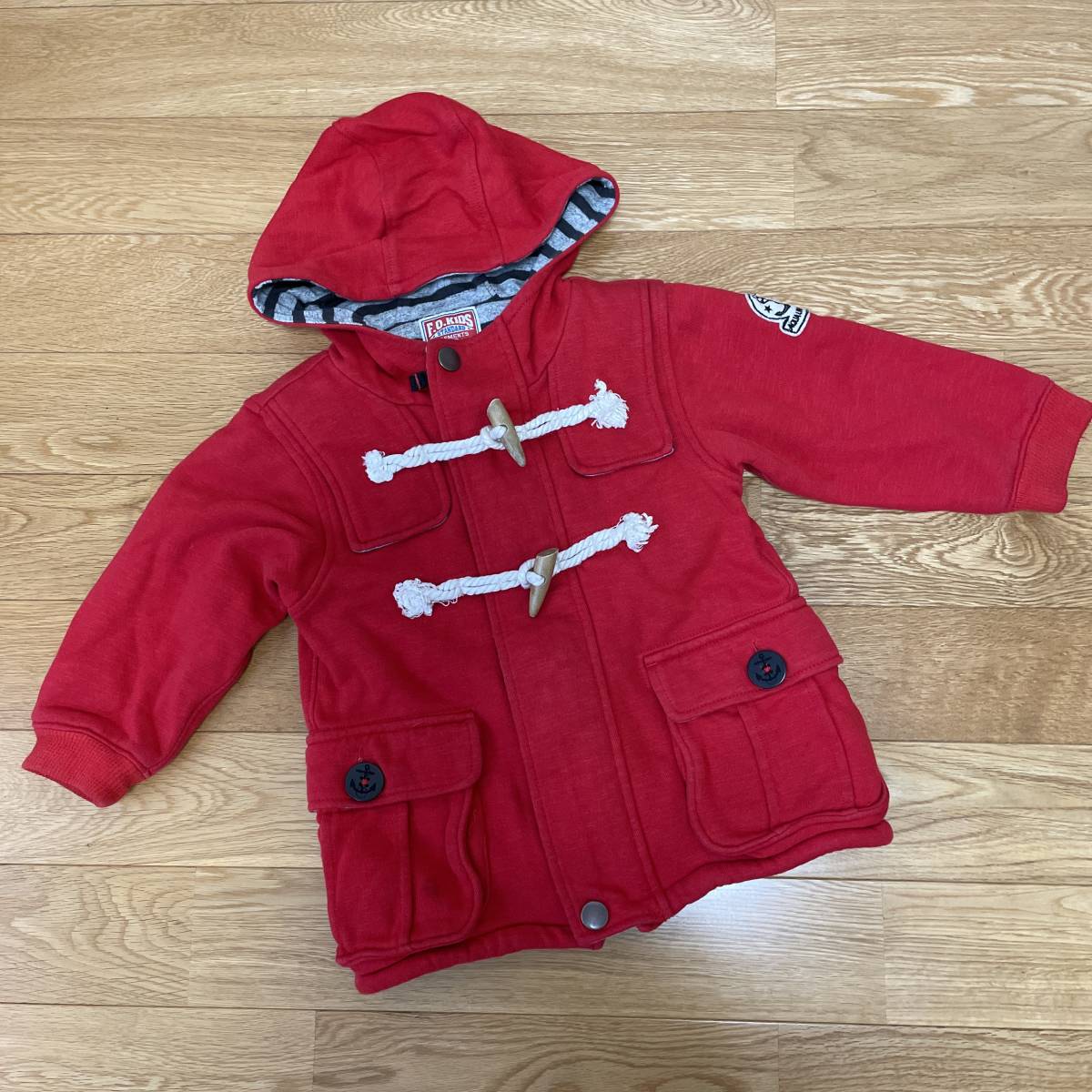 F.O KIDS エフオーキッズ　ベビー　裏フリース　ダッフルコート　95_画像1