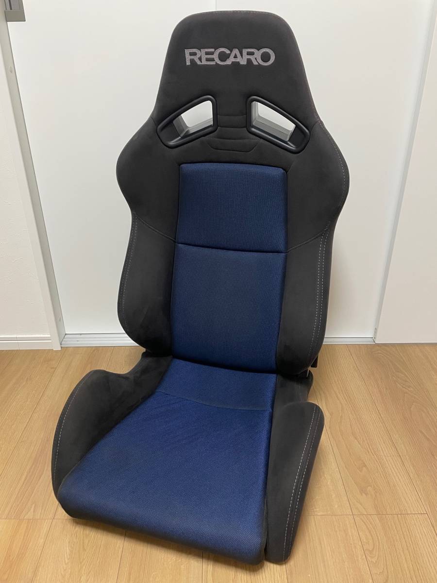☆レカロ セミバケ SR-7 SK100 ブラック×ブルー 白ステッチ BK/BL 美品