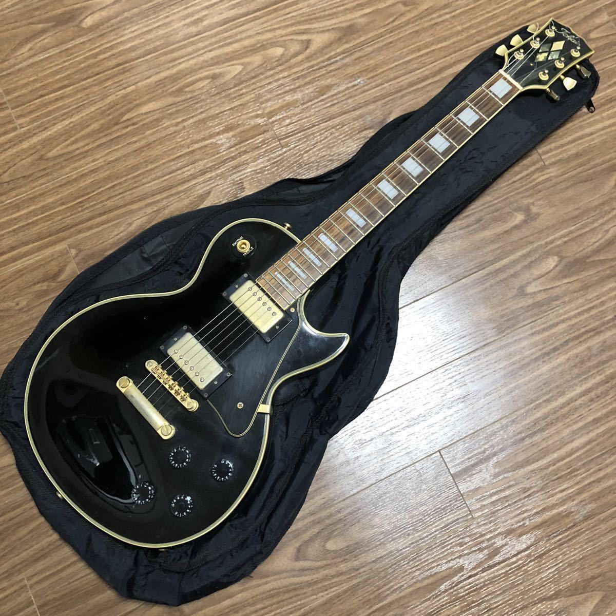 Tokai TLC-60 LesPaul custom guitar トーカイ レスポールカスタム エレキギター ブラック ケース付き ダイヤ_画像1