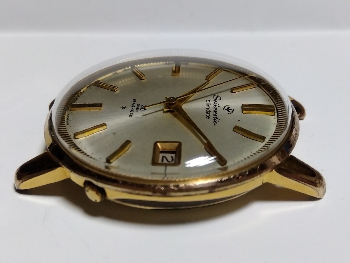 精工舎 SEIKO セイコー Seikomatic Slimdate セイコーマチック スリム デート 840 30石 自動巻き 稼働品 1964(昭和39)年9月製造 希少_画像4