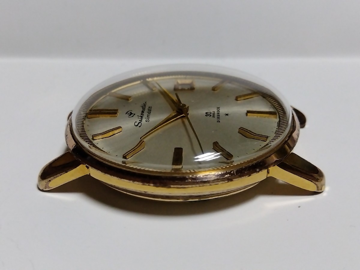 精工舎 SEIKO セイコー Seikomatic Slimdate セイコーマチック スリム デート 840 30石 自動巻き 稼働品 1964(昭和39)年9月製造 希少_画像5