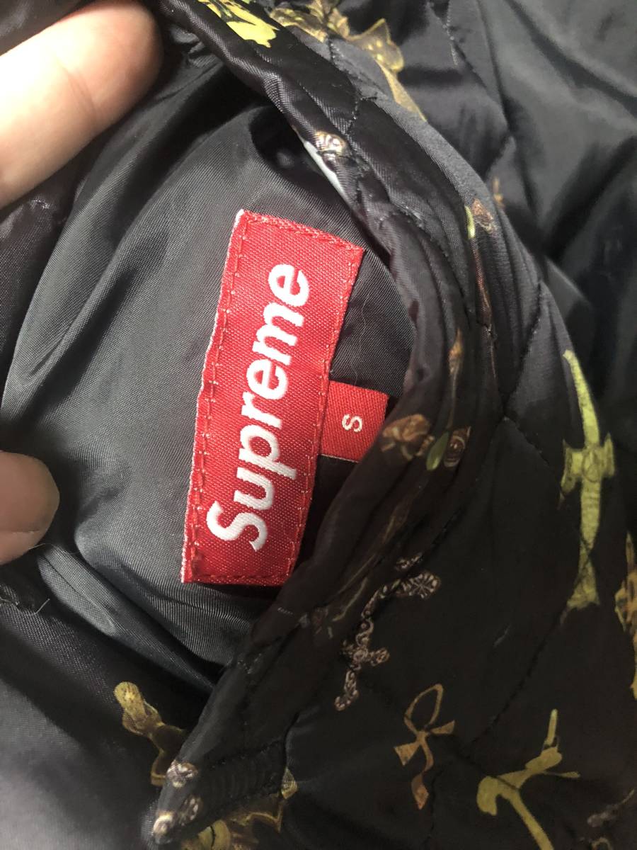 [中古] シュプリーム SUPREME 13SS　Crosses Reversible Bomber Jacket キルティングジャケット クロス柄　十字架　ブラック Black_画像5