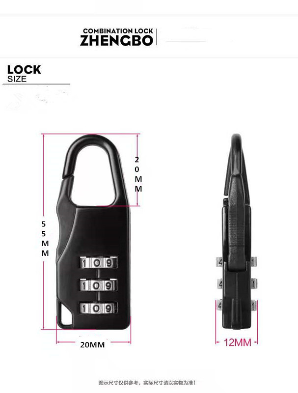  Japan mail dial type lock suitcase for key anti-theft multi-purpose 