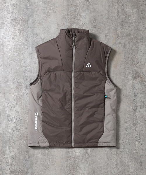 24,200円 XLサイズ 新品 NIKE ACG ベスト 撥水 保温 PRIMALOFT プリマロフト 中綿 ダウンベスト ジャケット アウトドア 秋冬 茶色 ブラウン_画像6