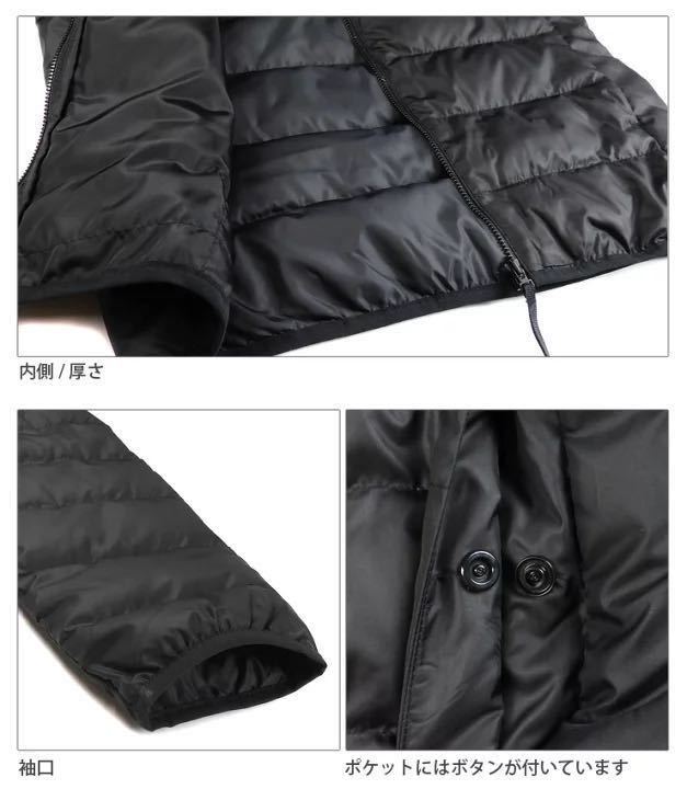 XLサイズ 新品 adidas ダウンジャケット ダウン 80% 中綿 20 ESS Down Jacket スリーストライプス アウター 細身 黒 ブラック 白 2L O 589_画像5