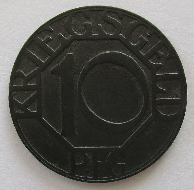 ドイツ ドルトムント 10ペニヒ 1917年 亜鉛貨 硬貨 ノートゲルトの画像5