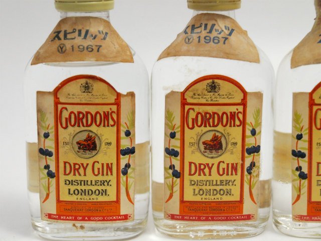 ★★GORDON'S DRY GIN ゴードン ロンドン ドライジン ミニボトル 47～50ml 5本セット★AKA-Mの画像2