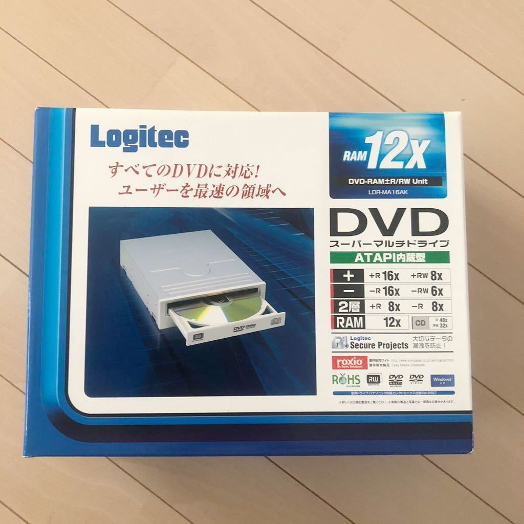 ロジテック DVD スーパーマルチドライブ　Logitec RAN12X LDR-MA16AK 未開封　保管品　ATAPI内蔵型　パソコン周辺機器_画像2