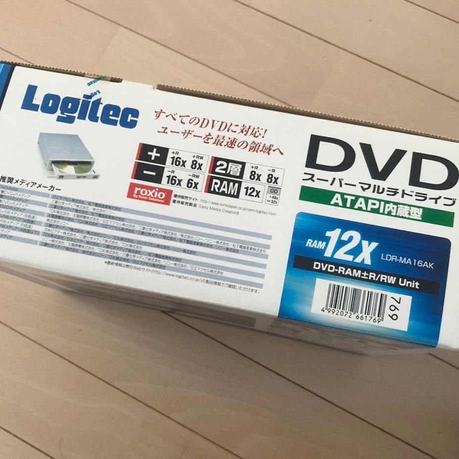 ロジテック DVD スーパーマルチドライブ　Logitec RAN12X LDR-MA16AK 未開封　保管品　ATAPI内蔵型　パソコン周辺機器_画像3