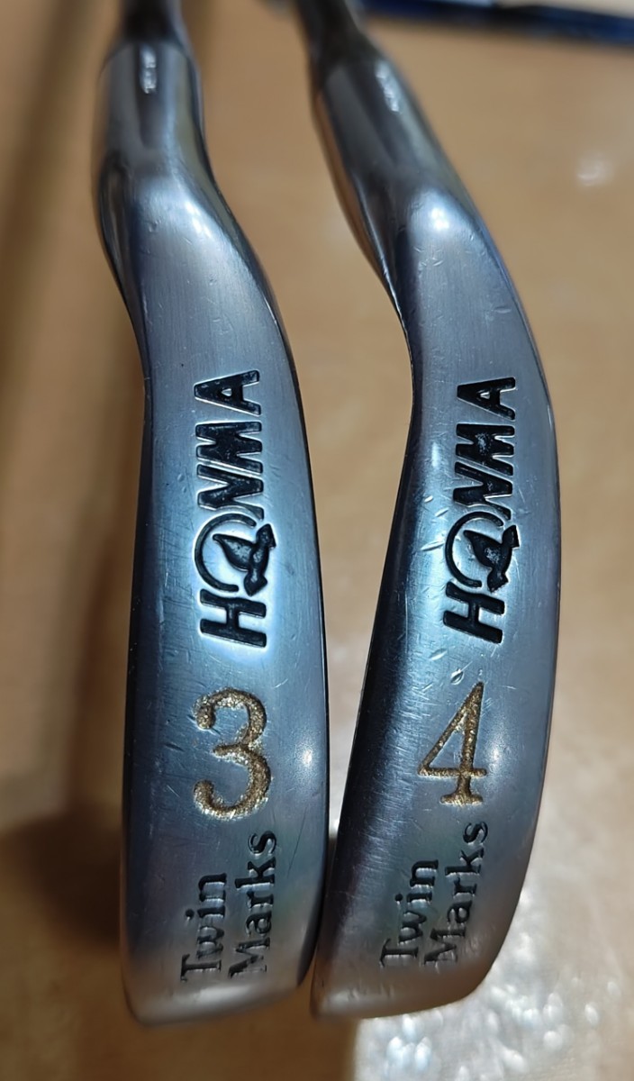 ★ ホンマ HONMA Twin Marks Memorial-2000-α TITANIUM SHAFT 三星 ロングアイアン 3番、4番、シャフト美品 フレックスＳ ★_画像6