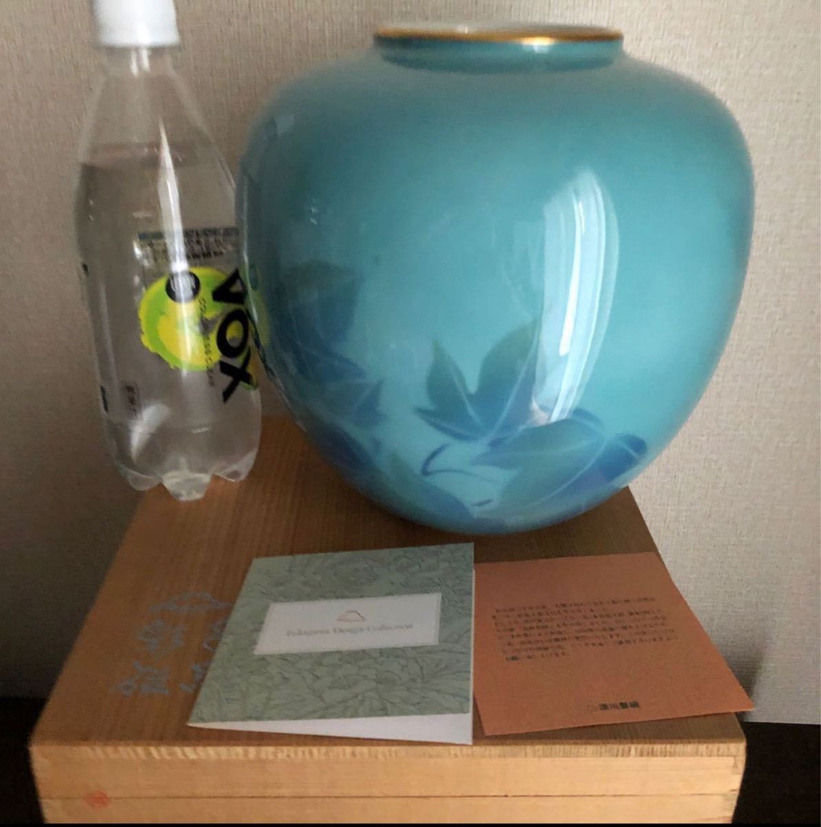 宮内庁御用達 水っぽい 深川製磁 色絵彩磁 芙蓉 花生 花瓶 花器 宮内庁御用達 水っぽい 深川製磁 色絵彩磁 芙蓉 花生 花瓶 花器