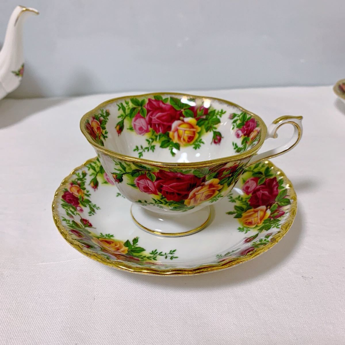 【超希少】ロイヤルアルバート オールドカントリーローズ 豪華　茶器セット　 ティーカップ ROYAL ALBERT COUNTRY