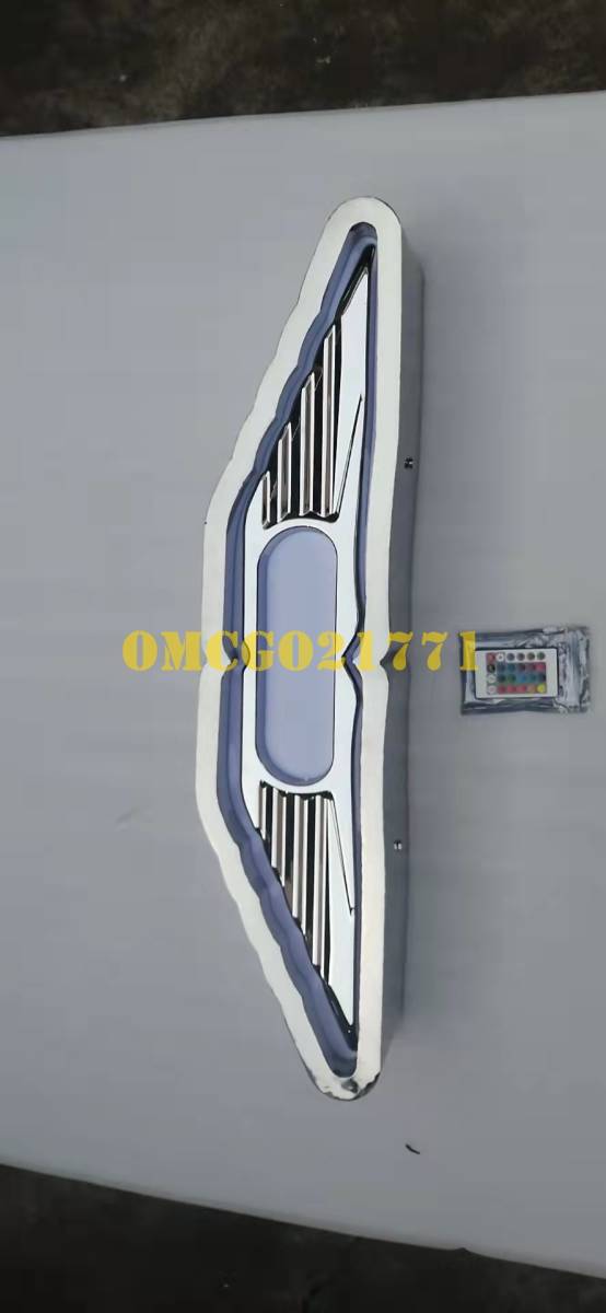 ●新品 日野 ふそう ISUZU　フロント アンドン 大型　中型 　バスマーク　鏡面 ステンレス製 ライト付き デコトラ レトロ 色変換可能_画像3