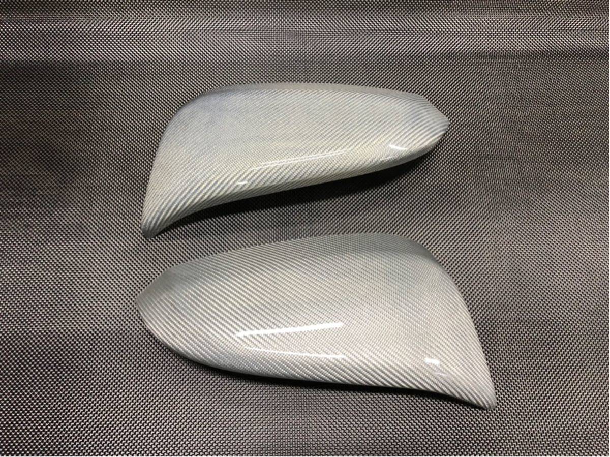 TOYOTA 80 series Noah & Voxy [ real carbon | twill . silver ] door mirror cover 