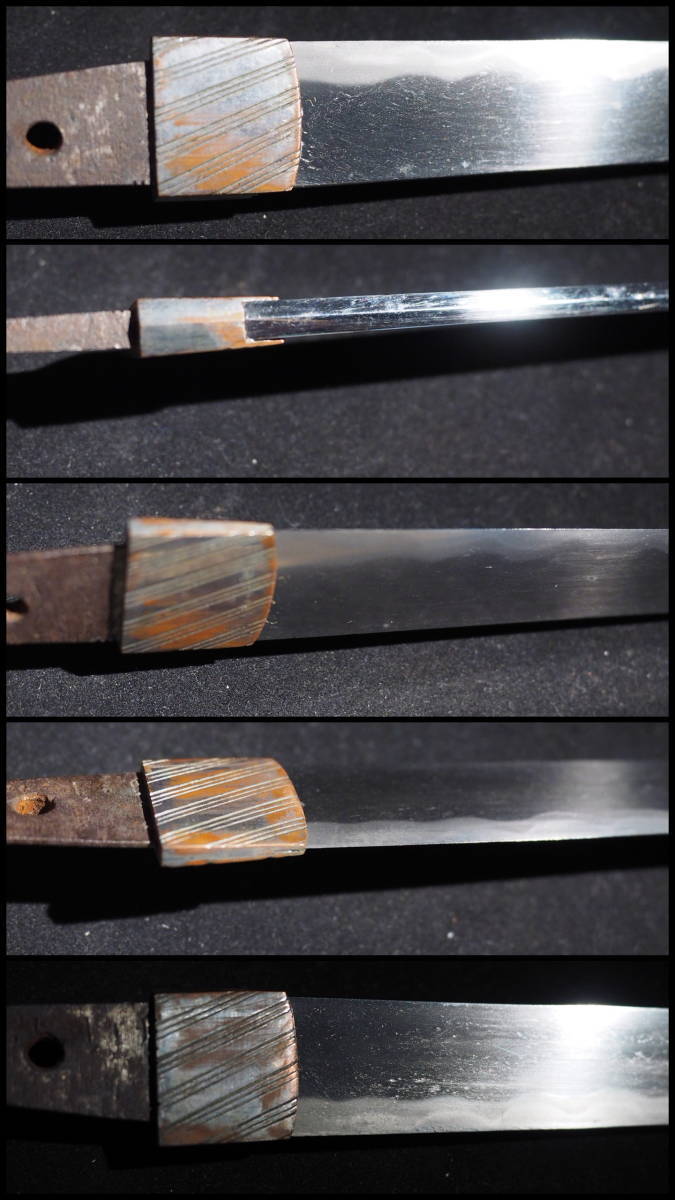 在銘の白鞘入り短刀!! 【三正】　優乱刃紋　刃長 19.0ｃｍ　元幅 約2.2ｃｍ 元重ね 約.5.3mm 91g　是非 愛刀にして下さい_画像7