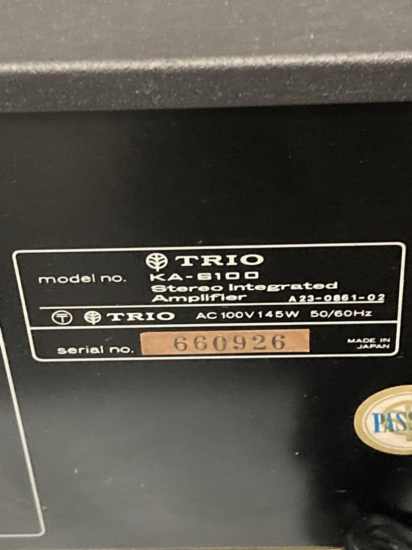 TRIO トリオ アンプ model KA-6100 昭和レトロ オーディオ TRIO トリオ アンプ model KA-6100 昭和レトロ オーディオ