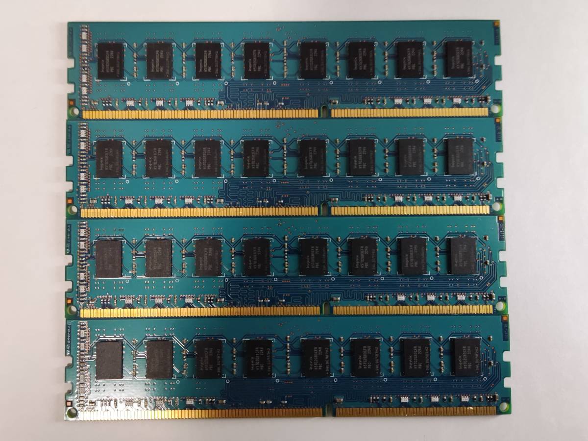 【デスクトップ用メモリー】DDR3 4GB 4枚 合計16GB 【hynix 4GB 2R×8 PC3-12800U-11-11-B1】M006_画像2