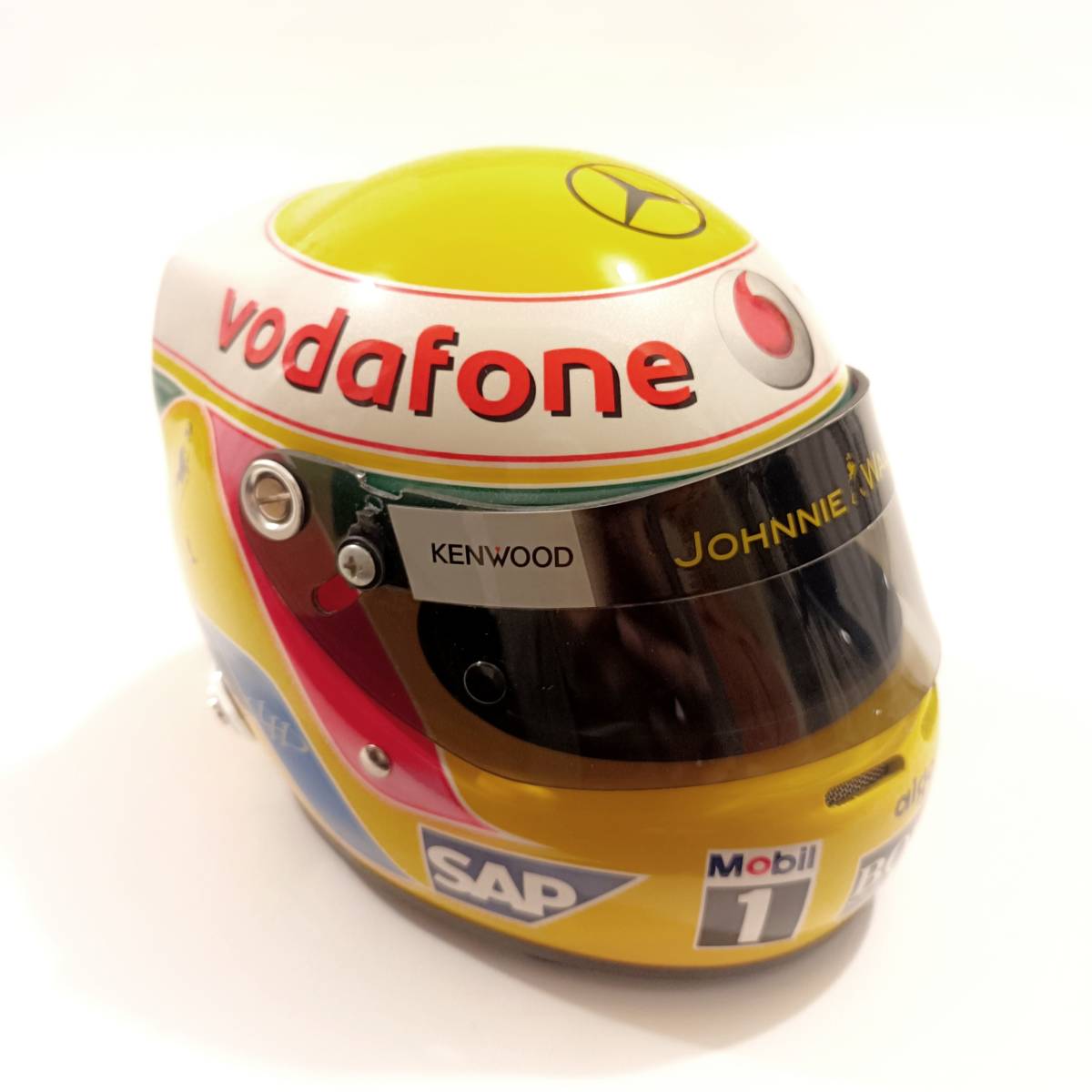 Lewis Hamilton F1 2008 Mclaren MERCEDES Helmet ルイス ハミルトン 1/2 ミニ ヘルメット_画像3