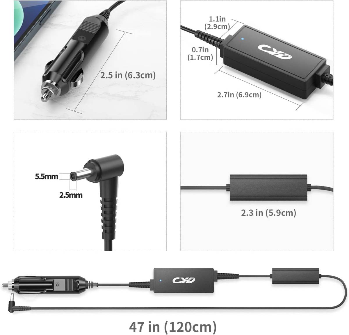 CYD 65W 19V 3.42A AC アダプター 交換用充電器 Asus-電源アダプタ-Asus X555DA E203NA-232P X555DG X555U X555UJ X555UQ X555UB X551CA X5_画像2