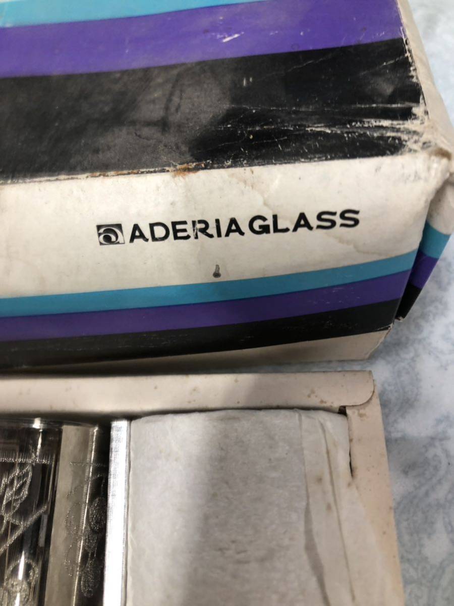 ADERIA　アデリア　石塚硝子　ボルドー　タンブラーセット　ストレート８　グラス　 10個セット　S-6002　ガラス　レトロ　未使用品_画像5