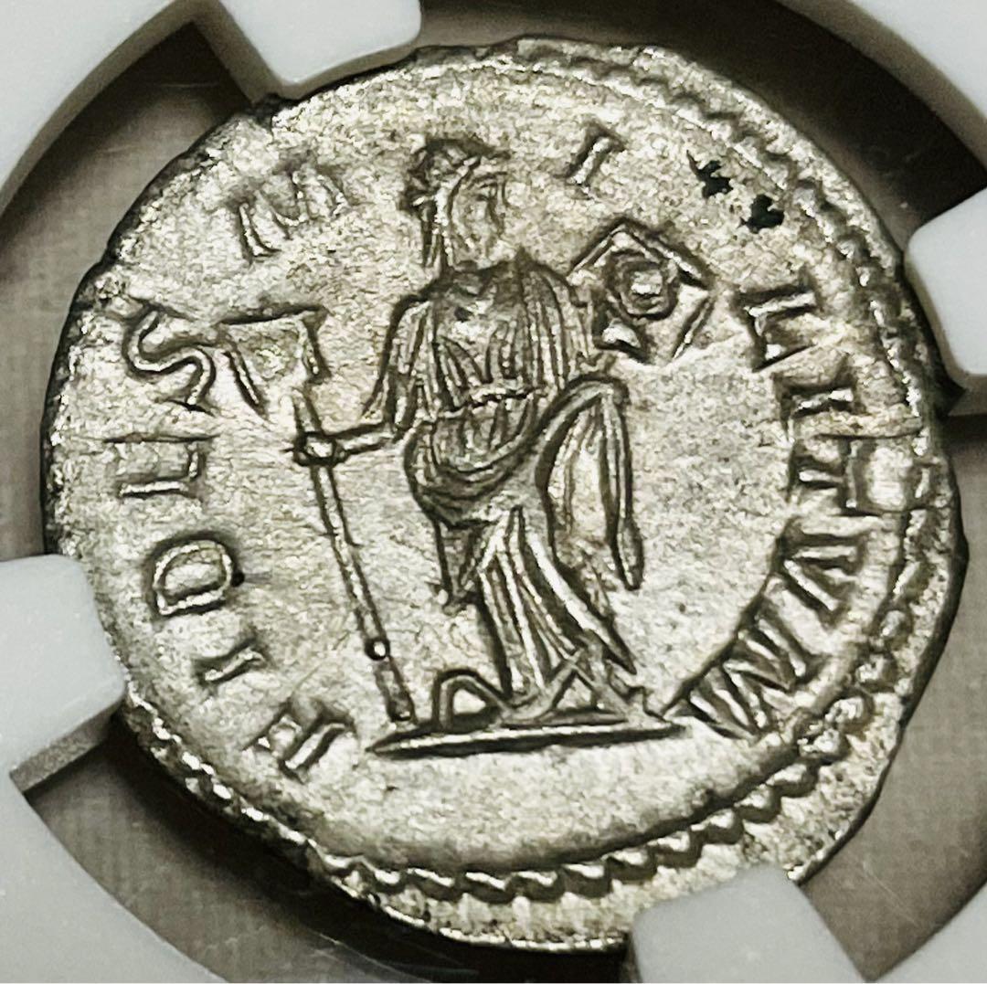 【古代ローマ帝国 デナリウス銀貨 皇帝エラガバルス 】AD218-222 NGC Ancient AU Elagabalus アンティークコイン_画像6