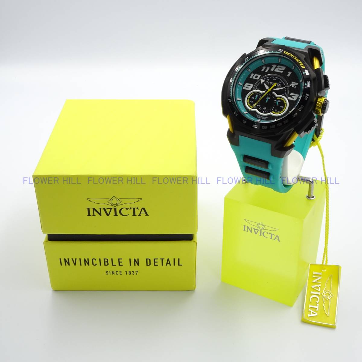 【新品・送料無料】インビクタ INVICTA 腕時計 メンズ クォーツ クロノグラフ S1 RALLY 43798 ブラック・グリーン シリコンバンド_画像10