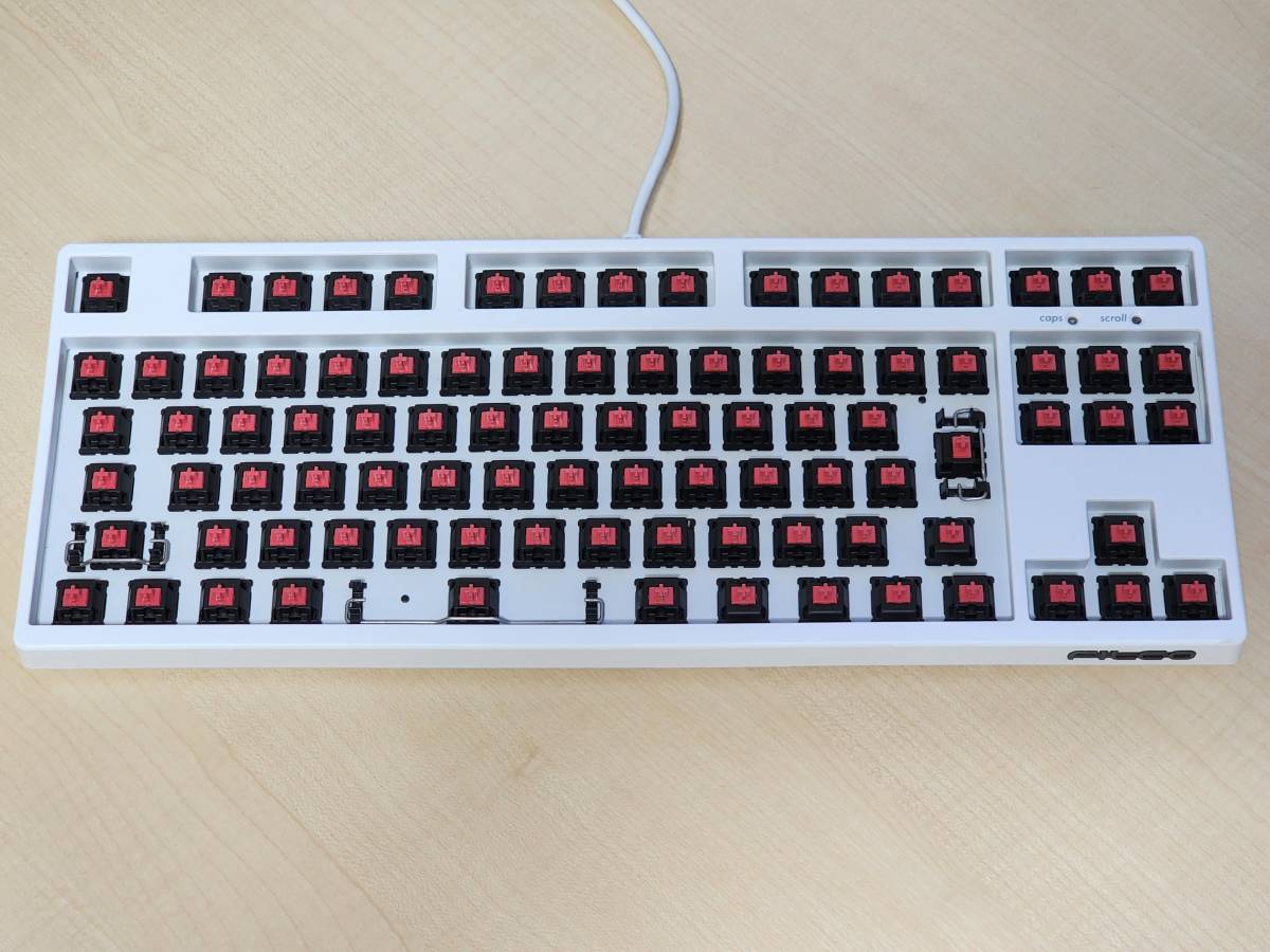 【中古】FILCO Majestouch 2 HAKUA Tenkeyless CHERRY MX SILENTスイッチ・テンキーレス・かなあり・マットホワイト 静音キーボード_画像6